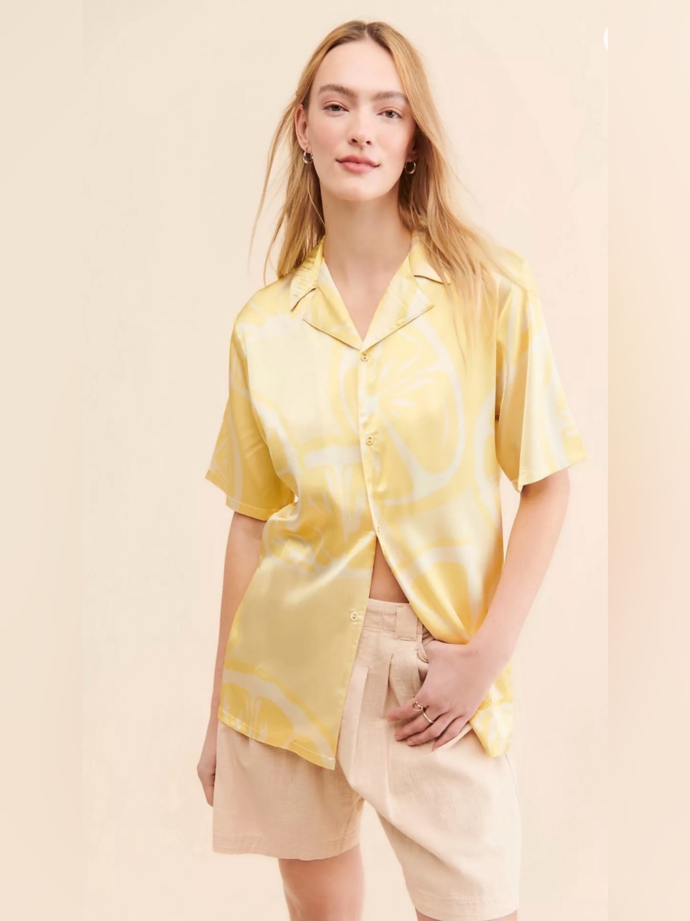 NWT Free People House of Sunny Sliced Lemons Shirt